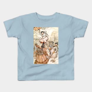 Balloon Lady - Peter Pan at Kensington Park - Arthur Rackham Kids T-Shirt